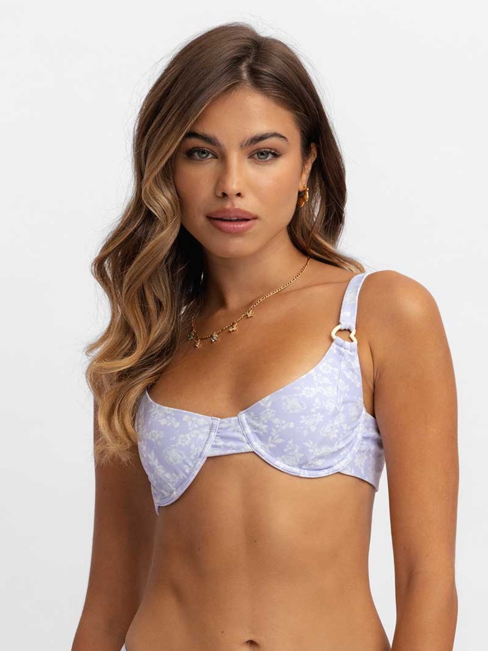 Blackbough Camila Underwire Top - Salt Air - Lavender Floral